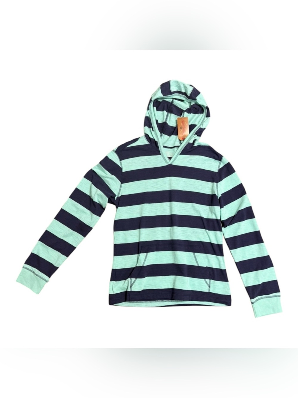 New Red Camel Mint & Navy Striped Hoodie for men size large Sweatshirt